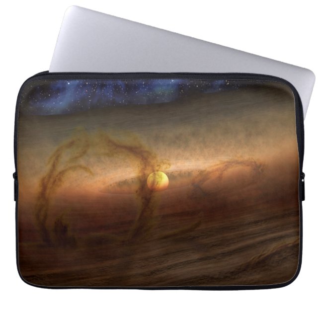 Disks Of Planet-Forming Material Circling Stars. Laptop Sleeve (Front)