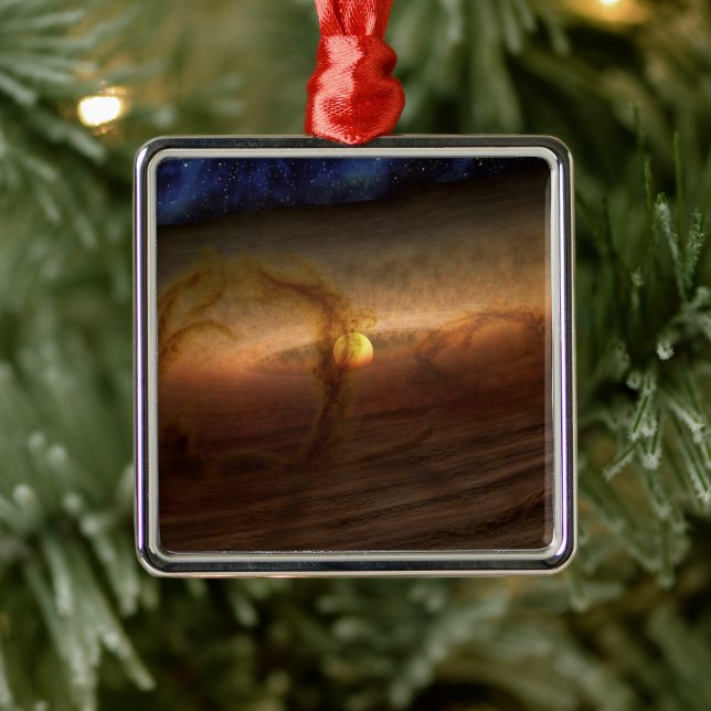 Disks Of Planet-Forming Material Circling Stars. Metal Ornament (Tree)