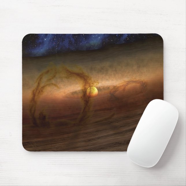 Disks Of Planet-Forming Material Circling Stars. Mouse Pad (With Mouse)