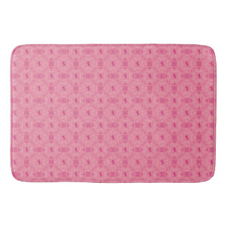 Dismal Pink Bath Mat Cowgirl Bandana Horses