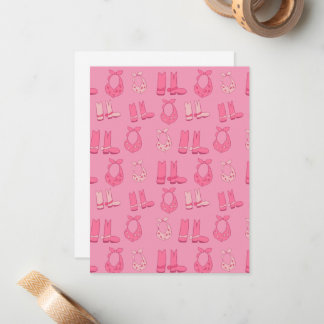 Dismal Pink Note Cards Cowboy Boots Bandanas