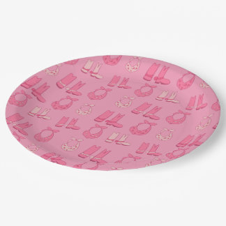 Dismal Pink Paper Plates Cowboy Boots Bandanas