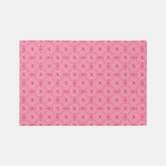 Dismal Pink Rug Cowgirl Western Horses Ranch