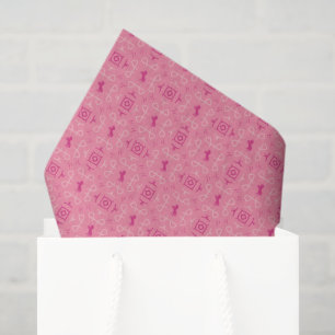 Dismal Pink Tissue Paper Cowgirl Bandana Horses