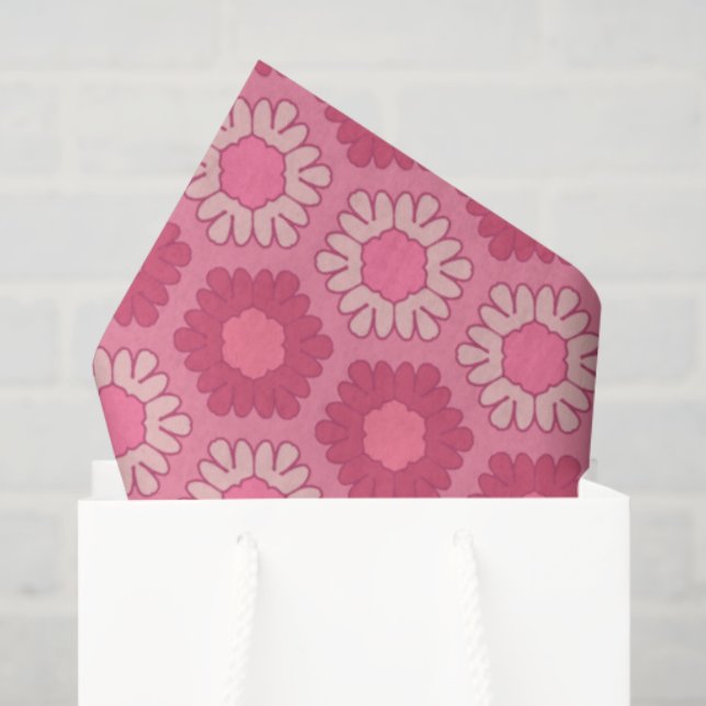 Dismal Pink Tissue Paper Y2K Floral Western Cowboy (Gift Bag)