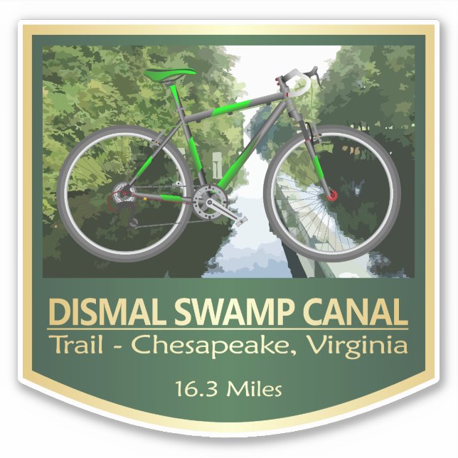 Dismal Swamp Canal Trail (bike2) Sticker (Front)