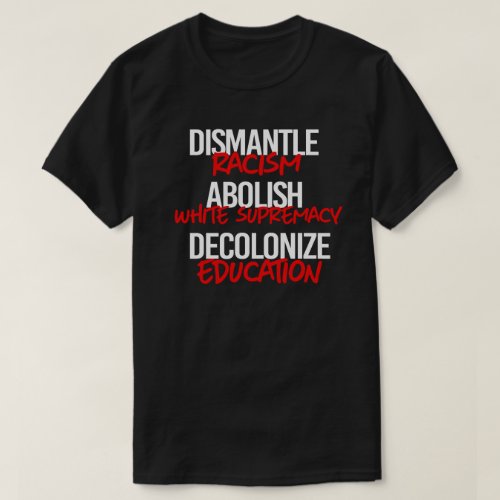 Dismantle Racism Abolish White Supremacy Classic R T_Shirt