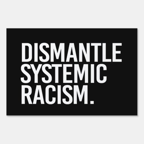 Dismantle Systemic Racism Classic Round Sticker Sign