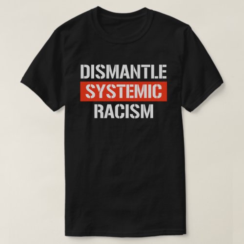 Dismantle Systemic Racism Rectangular Sticker T_Shirt