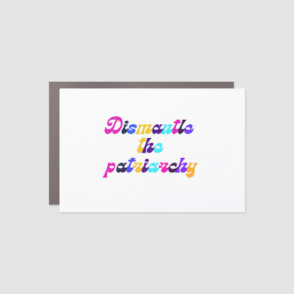 Dismantle the Patriarchy Dark Rainbow Car Magnet
