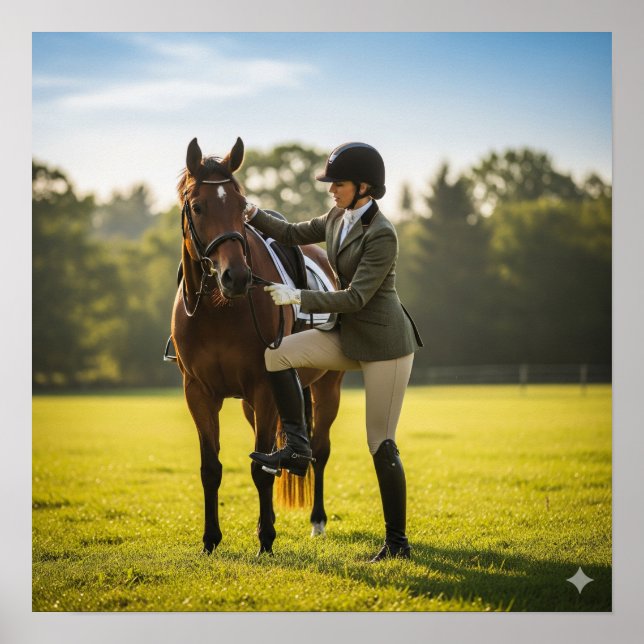 Dismounting in a Field Poster (Front)