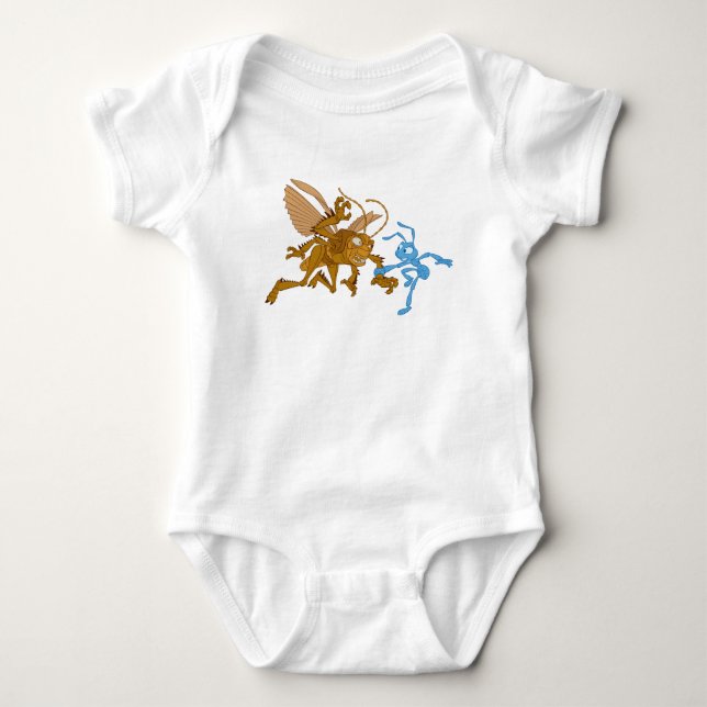 Disney A Bug's Life Flik and Hopper Baby Bodysuit (Front)