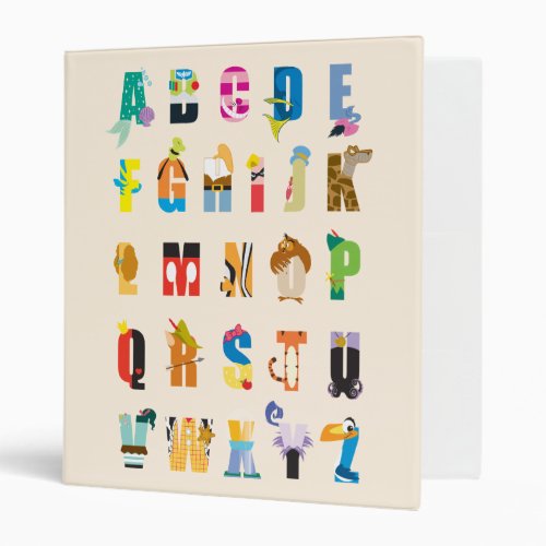 Disney Alphabet Mania 3 Ring Binder