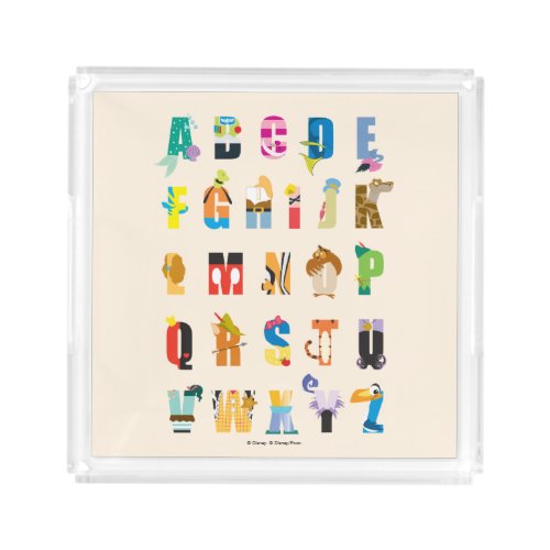 Disney Alphabet Mania Acrylic Tray