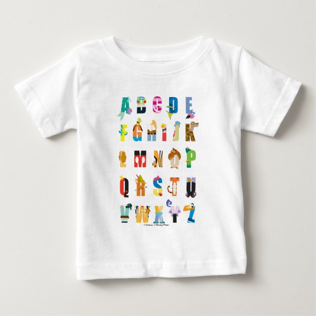 Disney Alphabet Mania Baby T-Shirt (Front)