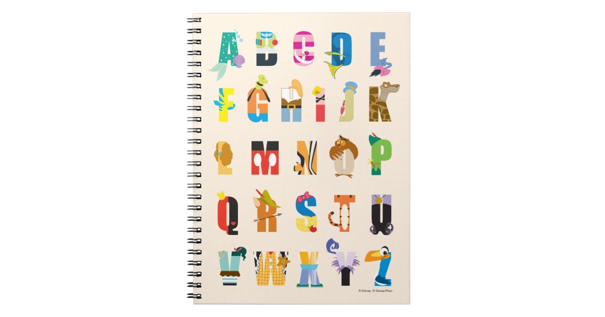 Disney Alphabet Mania Notebook Zazzle