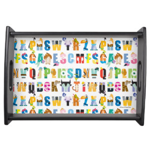 Disney Alphabet Mania Pattern Serving Tray