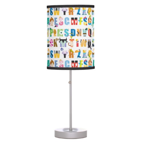 Disney Alphabet Mania Pattern Table Lamp