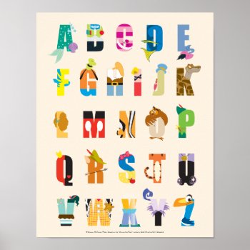 Disney Alphabet Mania Poster by DisneyLogosLetters at Zazzle