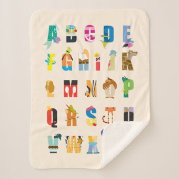 Disney Alphabet Mania Sherpa Blanket by DisneyLogosLetters at Zazzle