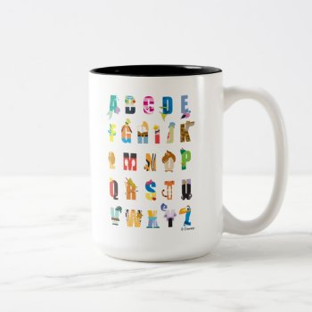 Disney Alphabet Mania Two-tone Coffee Mug by DisneyLogosLetters at Zazzle