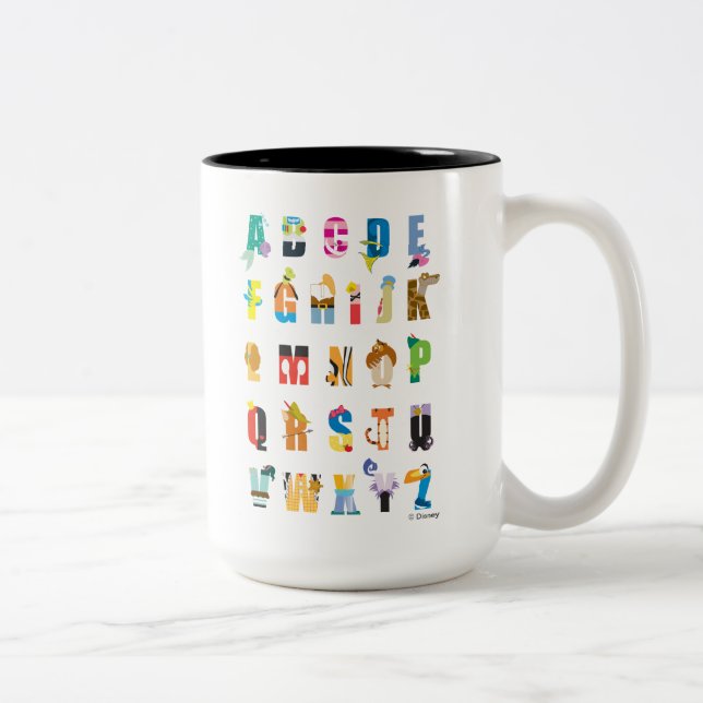 Disney Alphabet Mania Two-Tone Coffee Mug (Right)