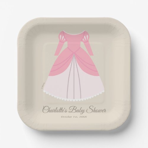Disney Aurora Dress  Girl Baby Shower  Paper Plates