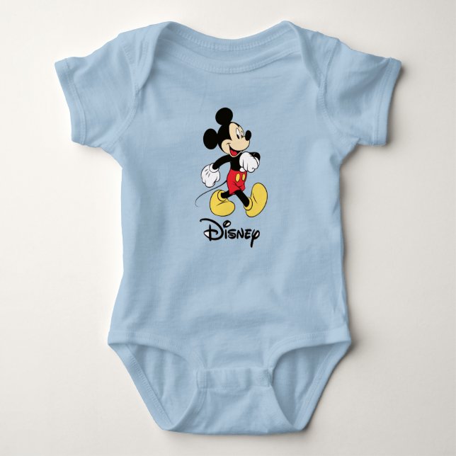 disney baby bodysuits mickey mouse fun cartoon (Front)