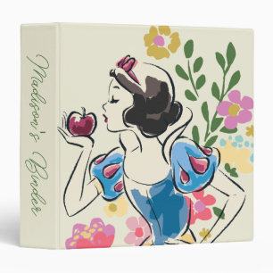 Disney Beautiful Snow White Floral Graphic 3 Ring Binder