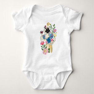Disney   Beautiful Snow White Floral Graphic Baby Bodysuit