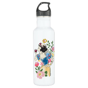 Disney Beautiful Snow White Floral Graphic Stainless Steel Water Bottle