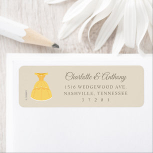 Disney Belle Dress   Girl Baby Shower  Label