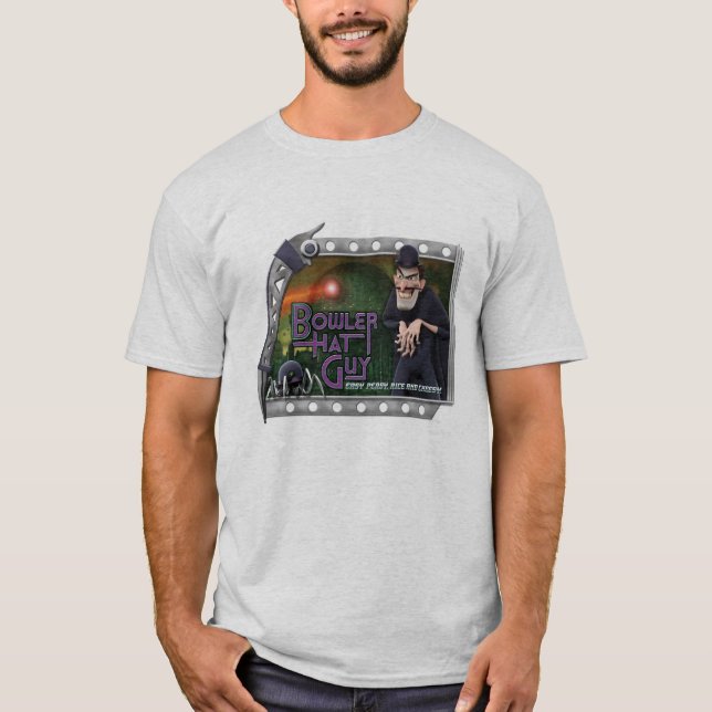 Disney Bowler Hat Guy In Scary Frame T-Shirt (Front)