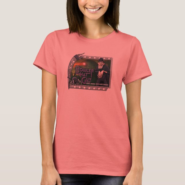 Disney Bowler Hat Guy In Scary Frame T-Shirt (Front)