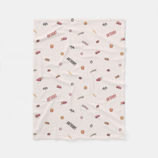 Disney Cars Lightning McQueen Custom Name Fleece Blanket