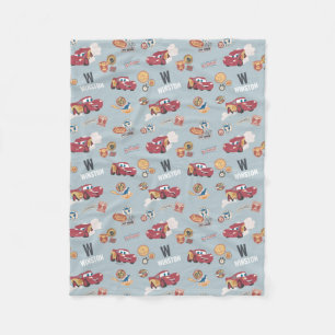 Disney Cars Lightning McQueen Custom Name Fleece Blanket