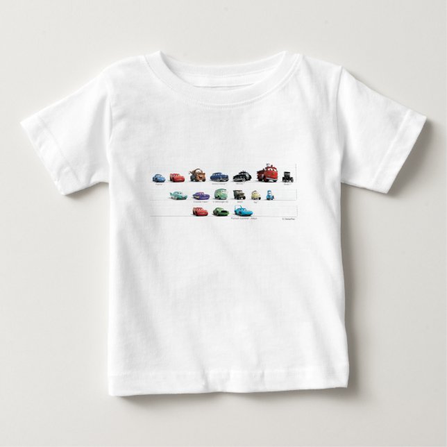 Disney Cars Lineup Baby T-Shirt (Front)