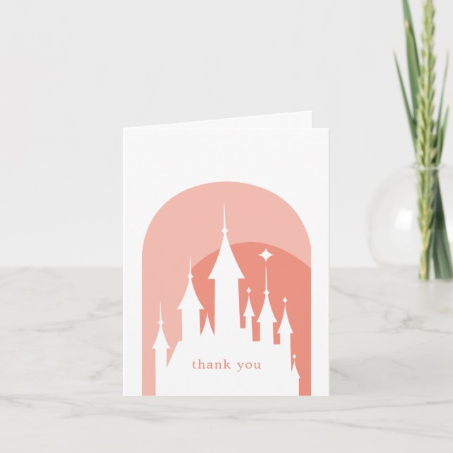 Disney Castle Bachelorette Party Weekend Thank You Card (Front)