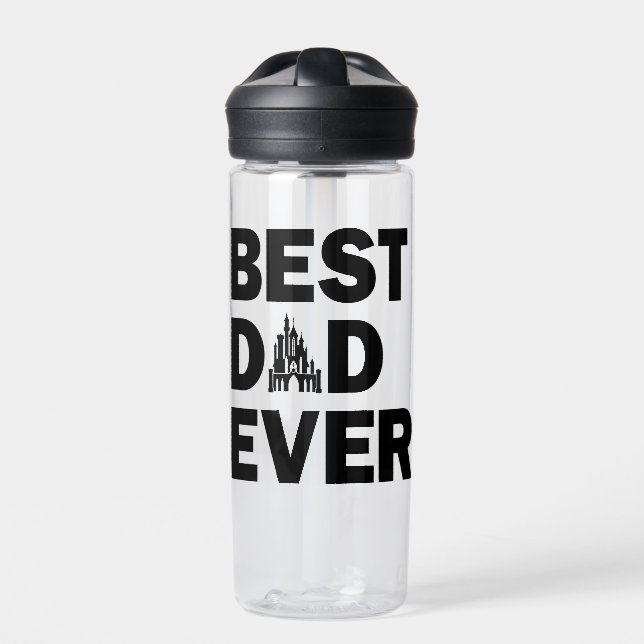 Disney Castle | Best Dad Ever Water Bottle (Front)