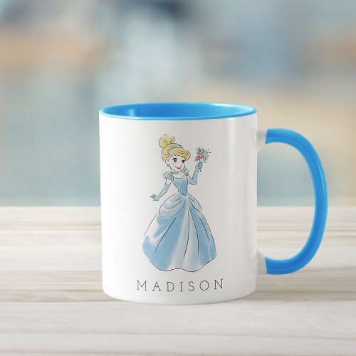 Disney Cinderella Watercolor  Add Your Name Mug