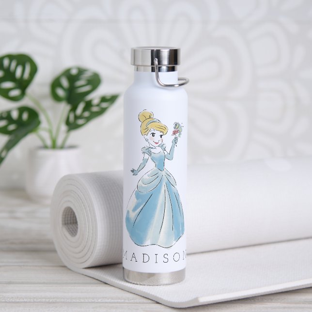 Disney Cinderella Watercolor | Add Your Name Water Bottle (Yoga)