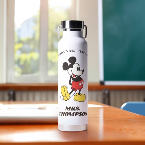 Disney  Classic Mickey Mouse _ Custom Teacher Water Bottle