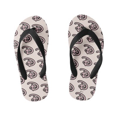 Disney D Logo Kid's Flip Flops