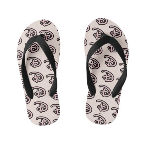 Disney D Logo Kids Flip Flops