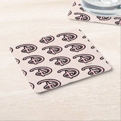 Disney D Logo Square Paper Coaster