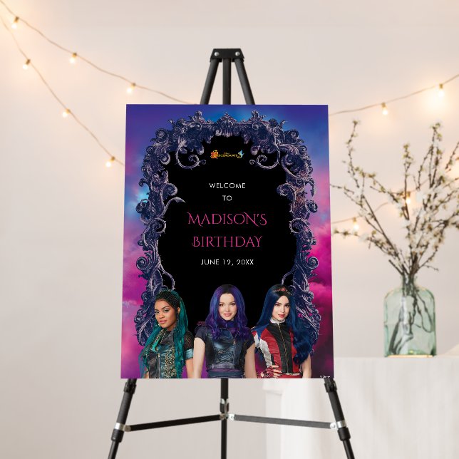 Disney Descendants Birthday Welcome  Foam Board (In Situ (Stand))