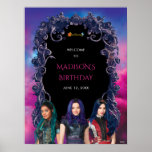 Disney Descendants Birthday Welcome  Poster