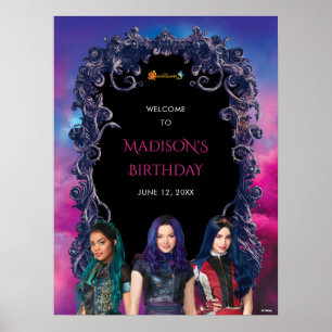 Disney Descendants Birthday Welcome Poster
