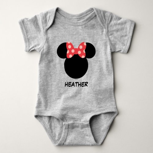 Disney Family Vacation _ Minnie  Add Your Name Baby Bodysuit