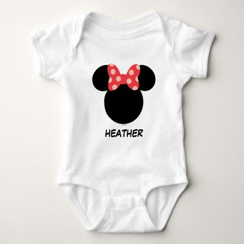 Disney Family Vacation _ Minnie  Add Your Name Baby Bodysuit